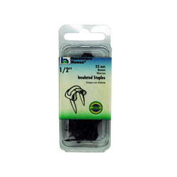 Insulate Staples, Brown, Pack Of 25