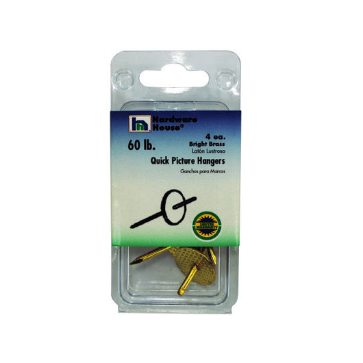 Bright Brass Picture Hangers, Pack Of 4
