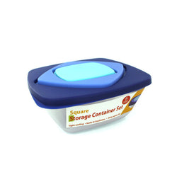 3 Pack Square Storage Container Set With Lid