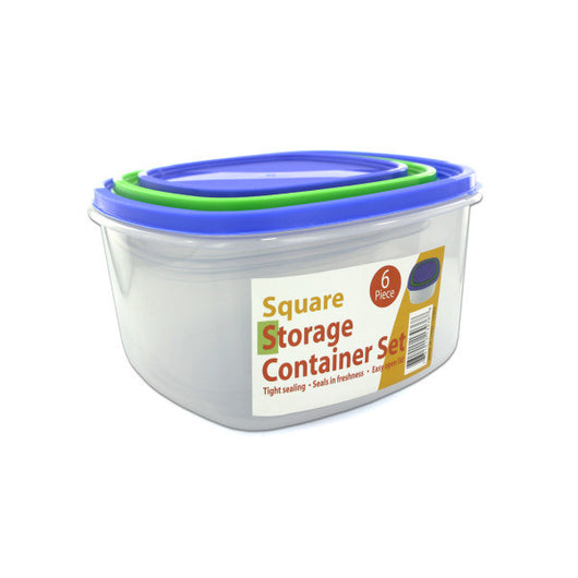 3 Pack Square Storage Container Set Sith Lids