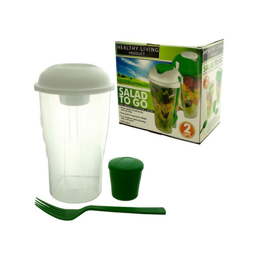Salad Container Set With Dressing Containers & Forks