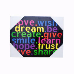 Inspirational Word Art Canvas Wall Decor