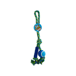 Dog Rope Toy With Ball And Rubber Spikes