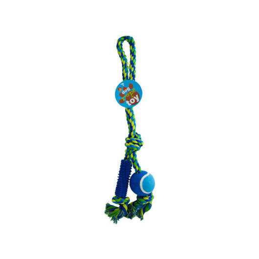 Dog Rope Toy With Ball And Rubber Spikes