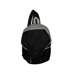 Black/Grey Sling Strap Backpack With Mesh Pockets