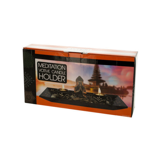 Meditation Votive Candle Holders With Stones Set
