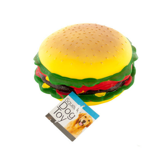 Giant Burger Squeaky Dog Toy