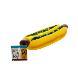 Giant Hot Dog Squeaky Dog Toy