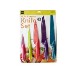 5 Piece Colorful Multi-Purpose Knife Set