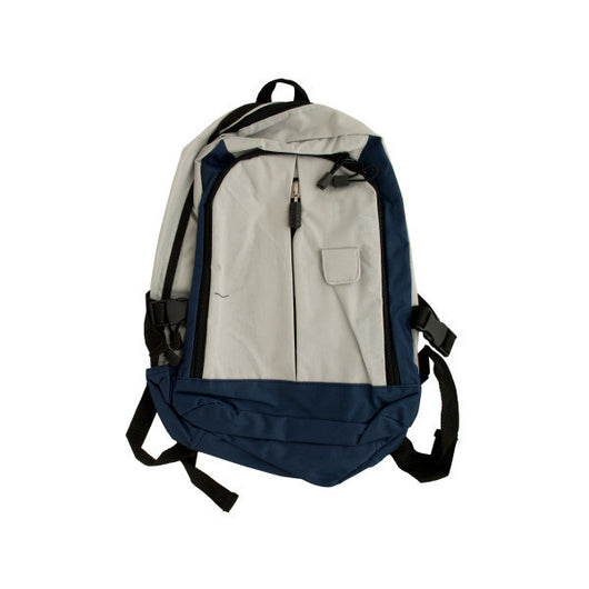 Grey/Blue Backpack With Padded Straps
