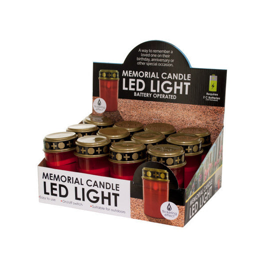 Memorial Candle Led Light Countertop Display