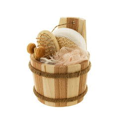 Bath Set In Wood Barrel
