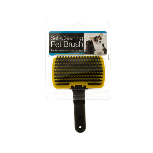 Plastic Self-Cleaning Pet Brush