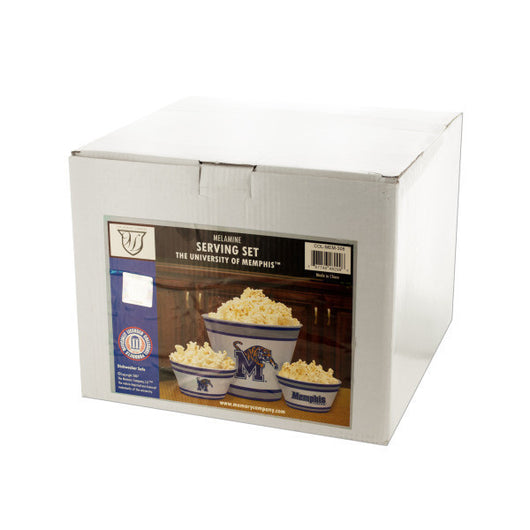 University Of Memphis Melamine Serving Set