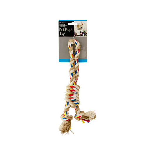 Colorful Knotted Pet Rope Toy With Handle