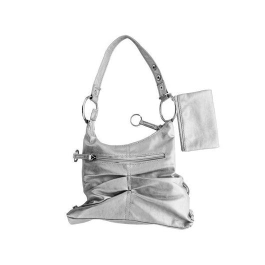 Silver Handbag With Zipper Case