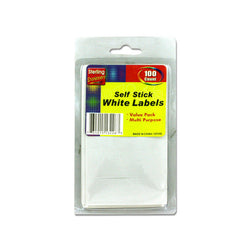 100 Pack Self-Adhesive White Labels
