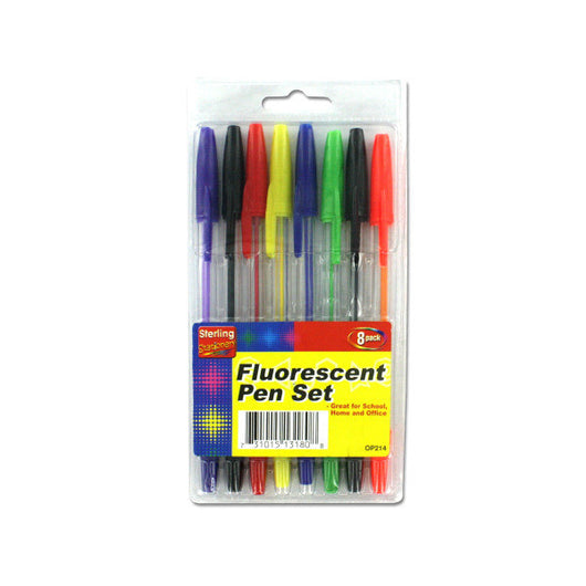 8 Pack Fluorescent Colored Pen Set