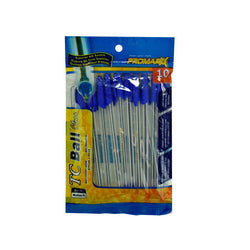 Blue Stick Pens With Caps