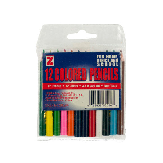 12 Pack 3.5 Inch Colored Pencils