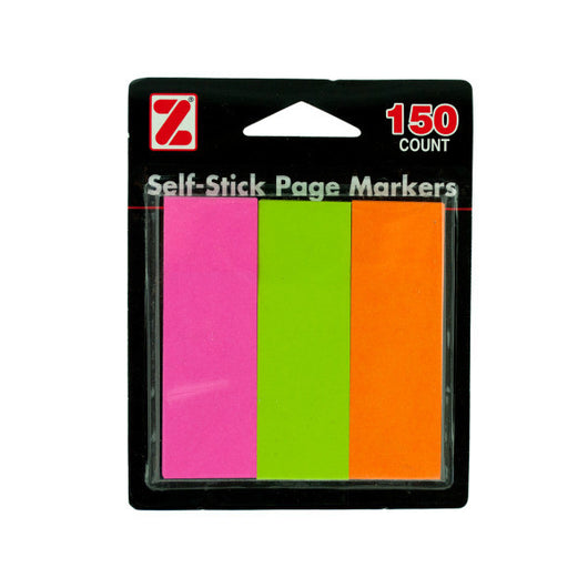 150 Pc Self Stick Page Markers (3 Pads 50 Sheets Each)