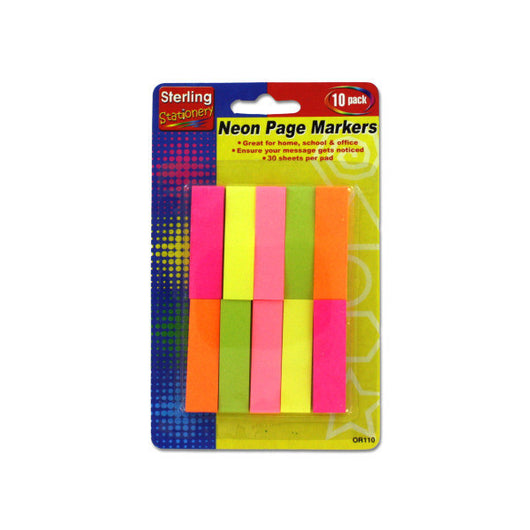 Neon Sticky Page Markers