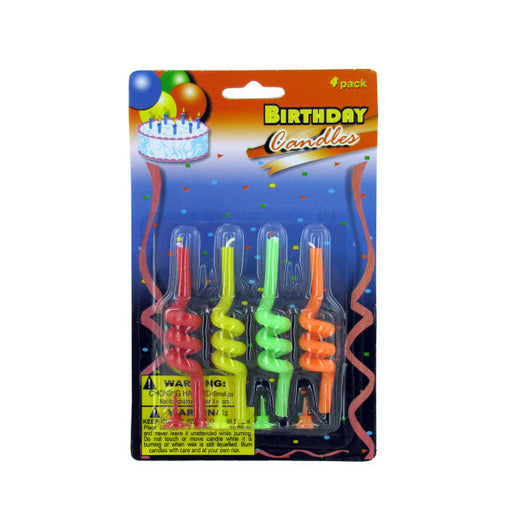 4 Pack Spiral Birthday Candles