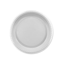 12 Pack 7 Inch White Plastic Plates