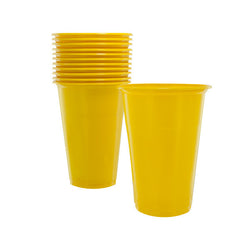 12 Pack 12 Oz Yellow Plastic Cups