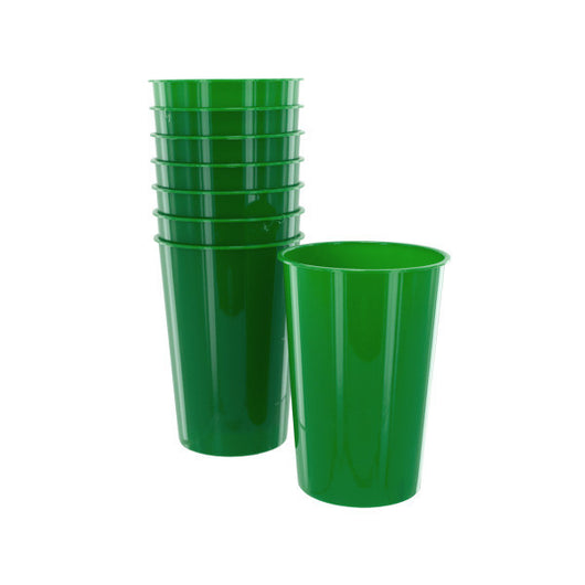 8 Pack 9Oz Green Plastic Cups