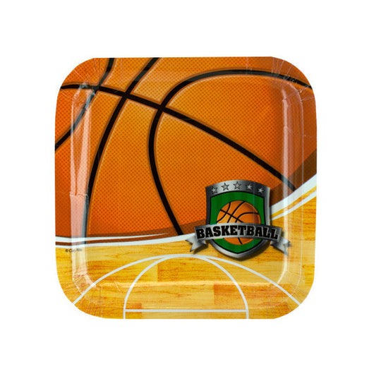 8 Pack Team Sports Basketball 7 1/8 Inch Plates