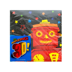 16 Pk 12 7/8 X 12 3/4 Inch Party Bots Lunch Napkins