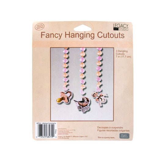 3 Count 7 Inch Little Angel Fancy Hanging Cutouts