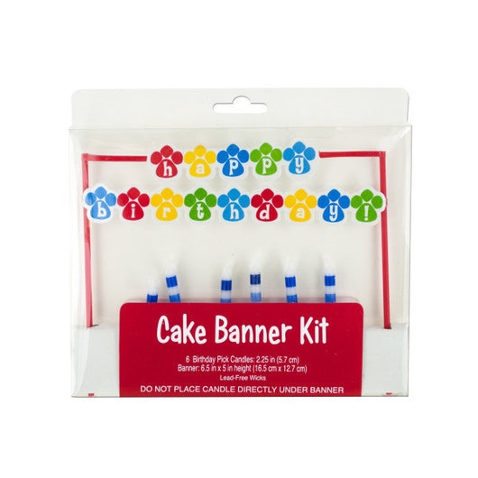 Paw-Ty Time Happy Birthday Cake Banner Kit