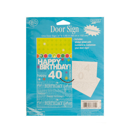 Time To Party Door Sign With Stickers