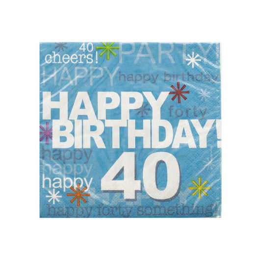 Time To Party '40' Napkins Set