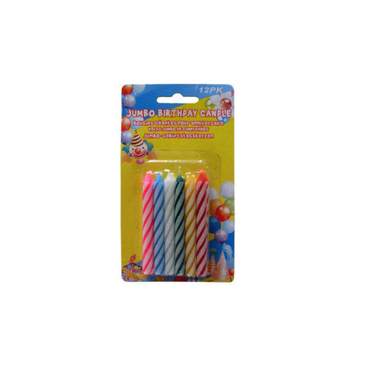 Jumbo Birthday Candles, Pack Of 12