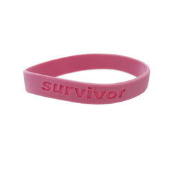 Cherish Survivor Dark Pink Silicone Bracelet