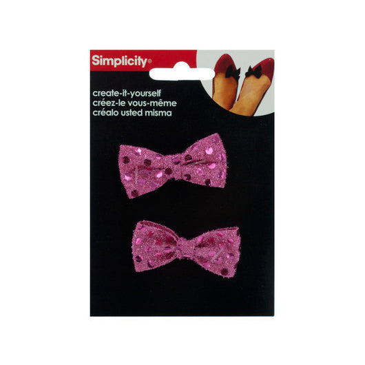 Simplicity 2 Piece Pink Sequin Bows Accent